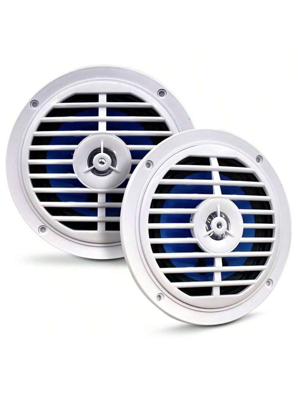 NUTRICHEF Pyle 5 1/4'' Dual Cone Waterproof Stereo Speaker System White