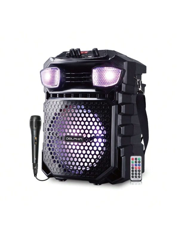 Dolphin SP-811RBT 8" Party Speaker With Lights Black