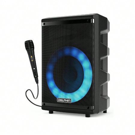 Dolphin SP-807RBT 8" Bluetooth Party Speaker Black