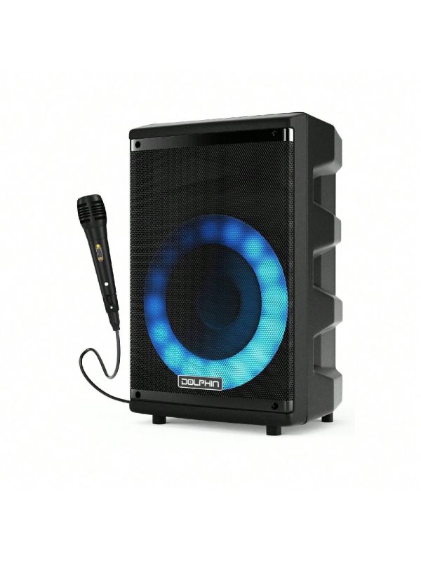 Dolphin SP-807RBT 8" Bluetooth Party Speaker Black