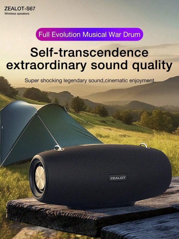 Wireless Speakers, ZEALOT 60W Portable Wireless Speakers Loud With BassUp Technology, IPX6 Waterproof Outdoor Speaker With 14,400MAh Big Battery, 40H Playtime, EQ,Stereo, Party, Beach Wireless Speaker Multicolor