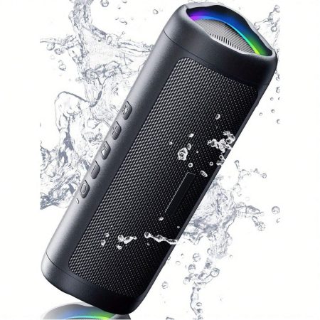 Bluetooth Speaker With HD Sound, Portable Wireless, IPX5 Waterproof, Up To 24H Playtime, TWS Pairing, BT5.3, For Home/Party/Outdoor/Beach, Electronic Gadgets, Birthday Gift (Black) Black