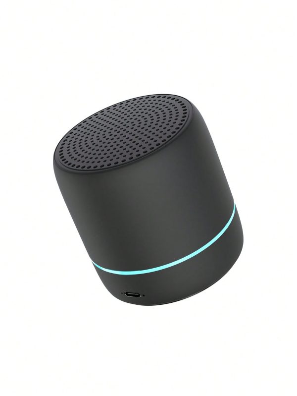 Lithium battery LED breathing light portable mini wireless speaker Black