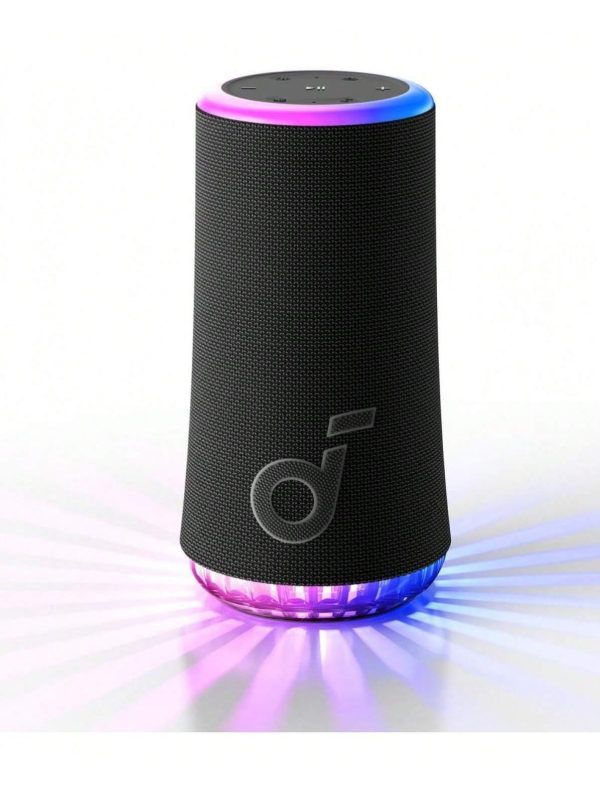 Soundcore Glow Portable Speaker With 30W 360?? Sound, Synchronized Radiant Light, 18H Playback,IP67 Waterproof, New Black