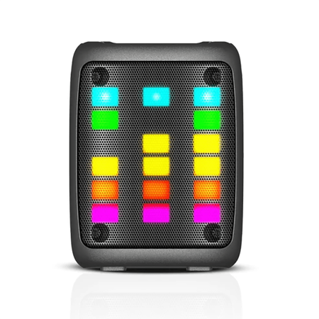 RCA Disco 103 RGB Wireless Mini Party Speaker With LED Show Lights And 3" Woofer Portable Bluetooth Speaker With Dynamic RGB Show Lights,Crystal Clear Audio,Unparalleled Stereo Sound, 10M (33ft) Wireless Range,For Home/Outdoor,Party Multicolor